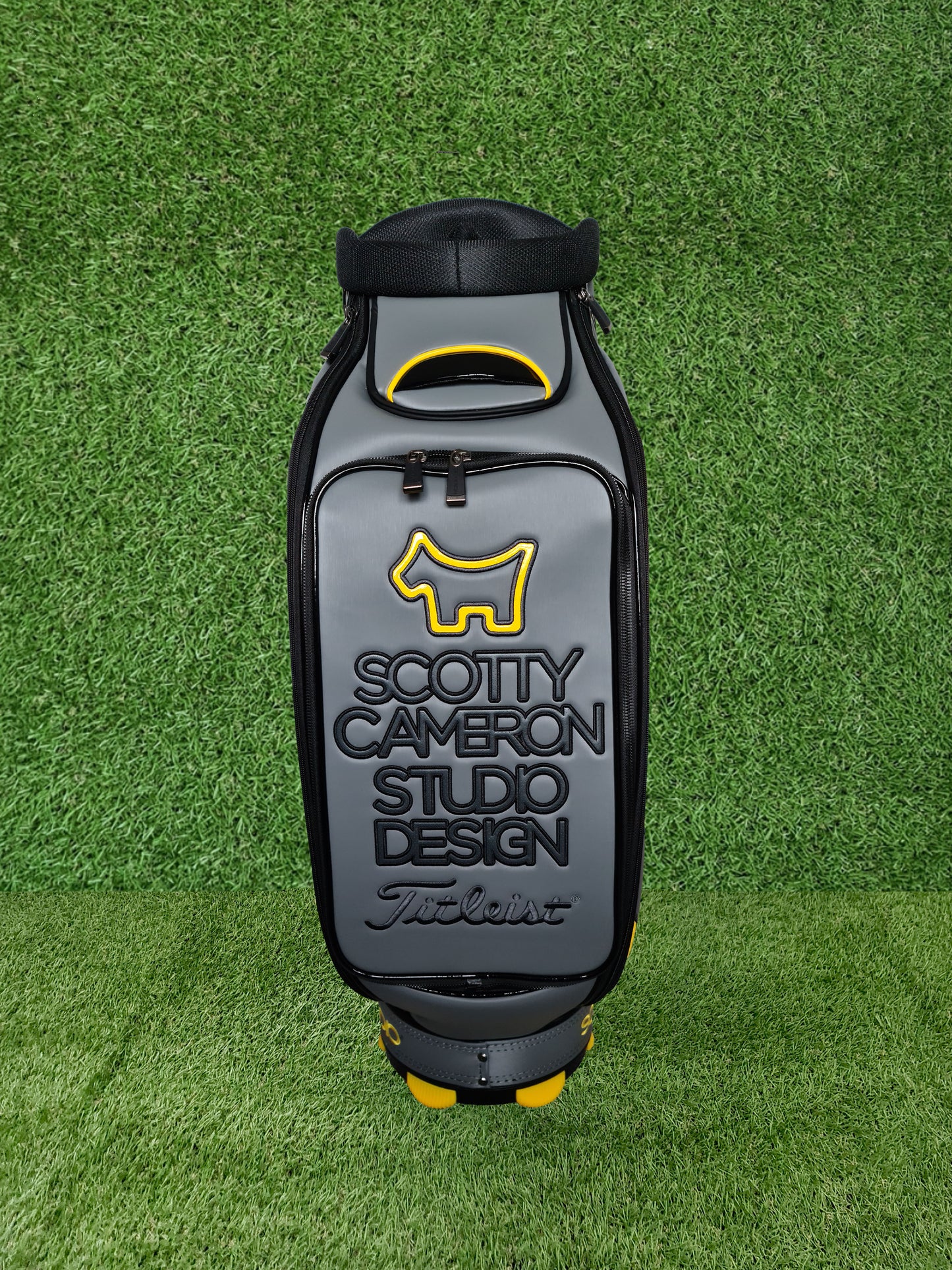 Scotty Cameron 2018 Caution Stripe Yellow & Grey Tour Bag