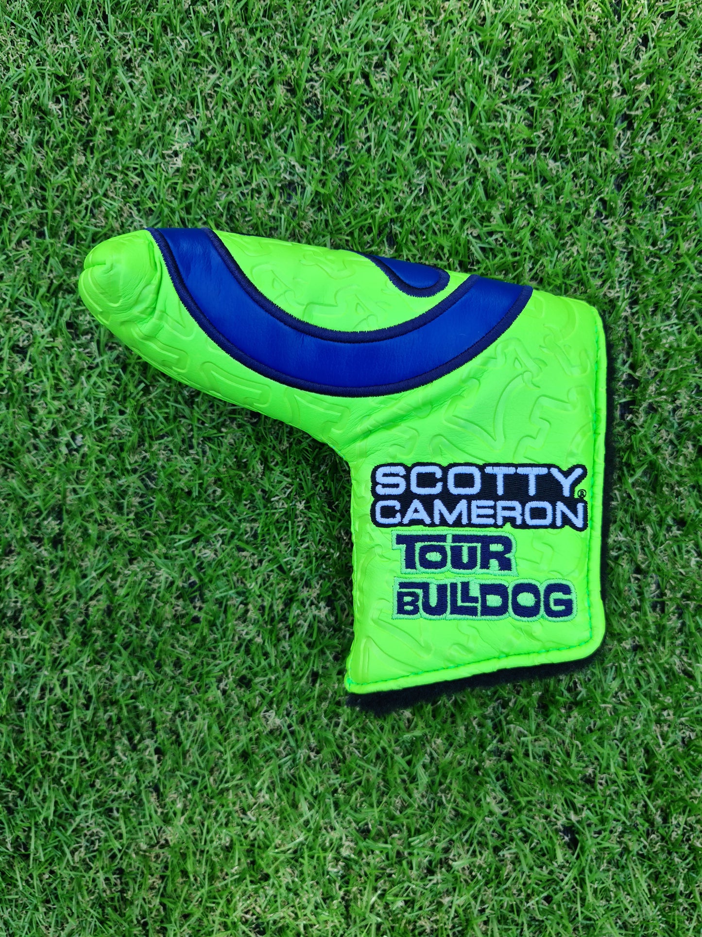 Scotty Cameron Tour Bulldog Circle T Headcover - Green/Blue