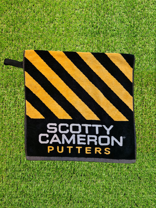 Scotty Cameron Caution Stripe Towel - Black/Yellow